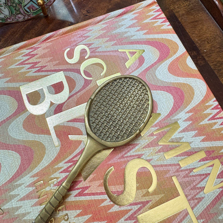 Vintage Brass Tennis Racket Bottle Opener