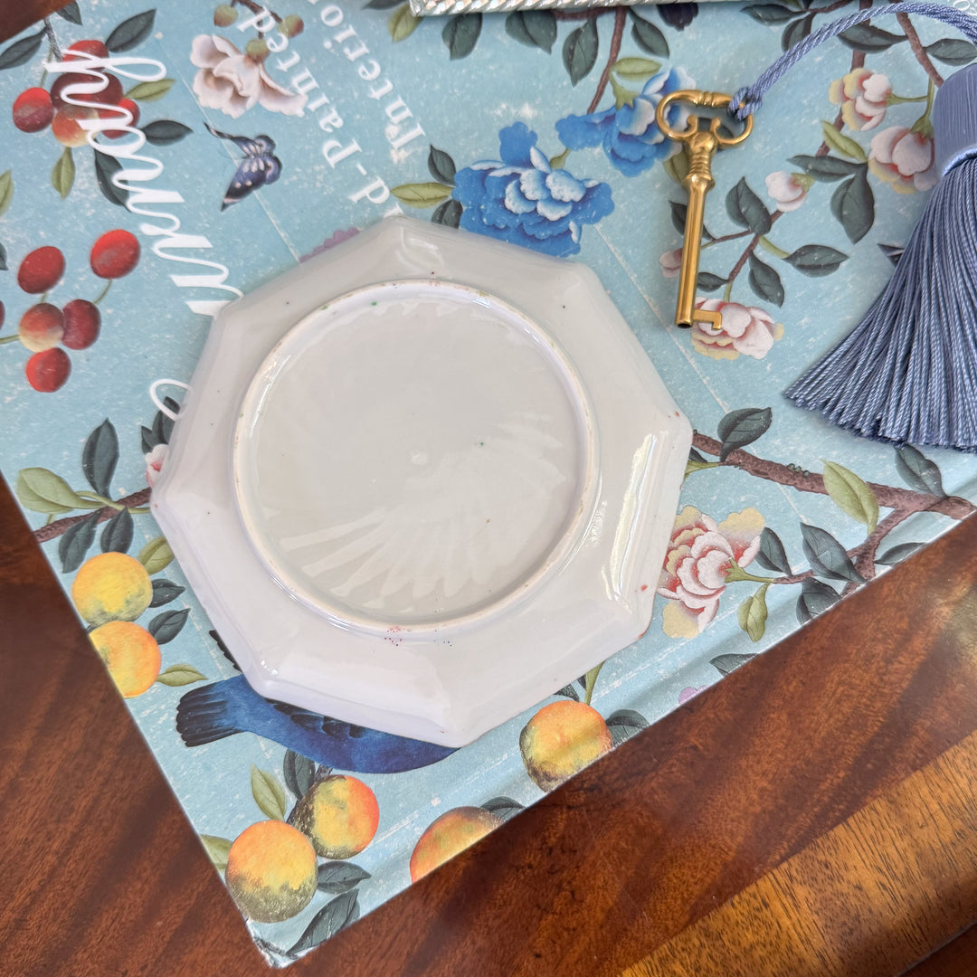 Antique Rose Medallion Hexagonal Small Plate