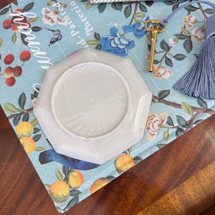 Antique Rose Medallion Hexagonal Small Plate