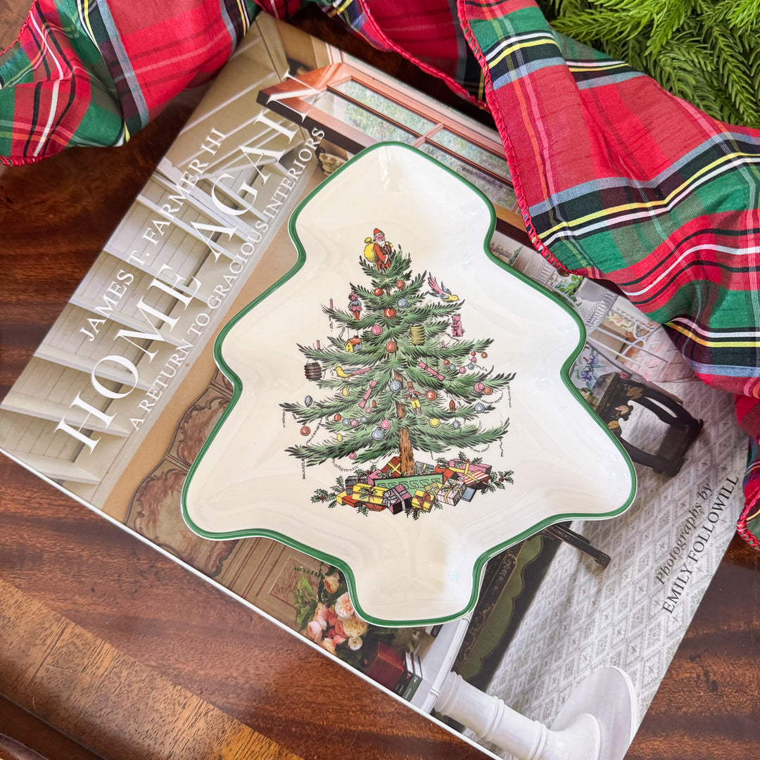 Vintage Spode Christmas Tree Shaped Dish