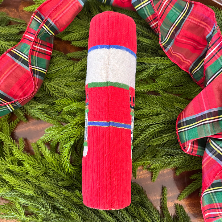Vintage Round Needlepoint Nutcracker