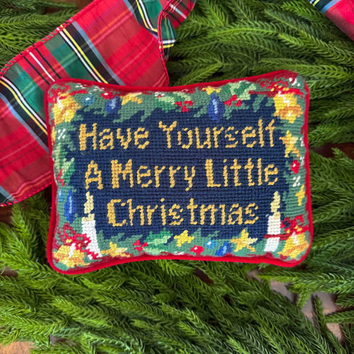 Have Yourself a Merry Little Christmas Needlepoint Pillow