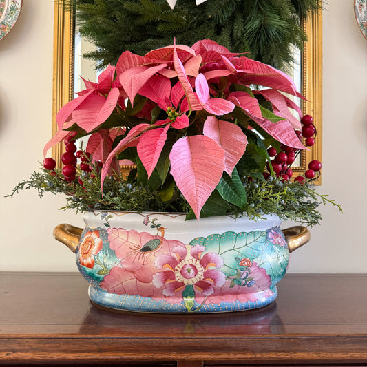 Vintage Tobacco Leaf Footbath Planter