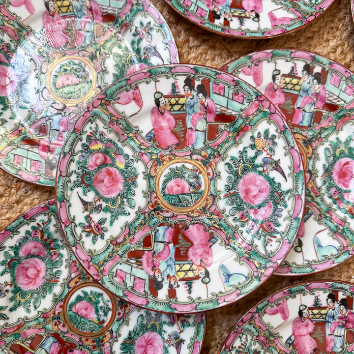 Vintage Rose Medallion Plates - Sold Individually