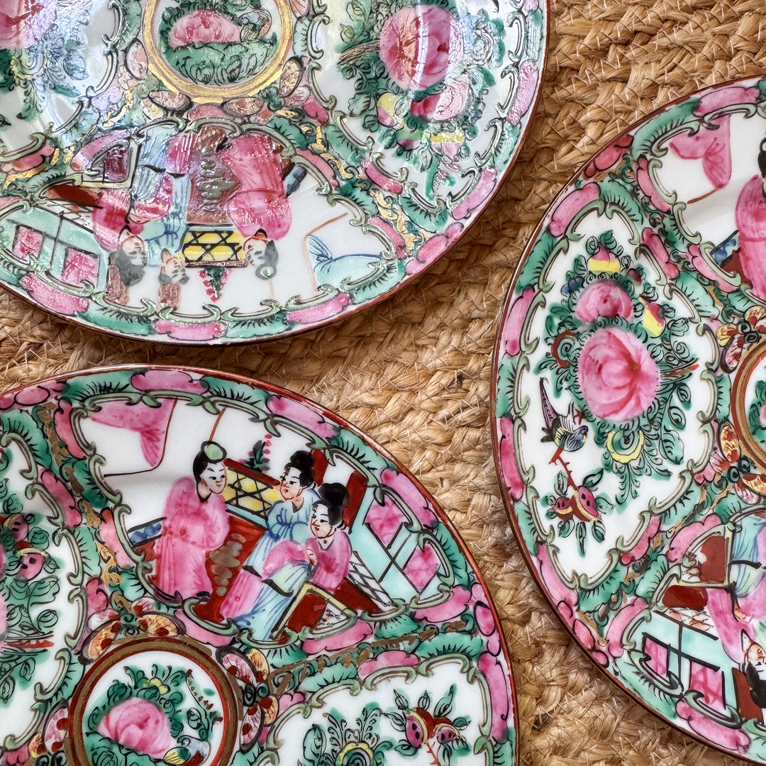 Vintage Rose Medallion Plates - Sold Individually