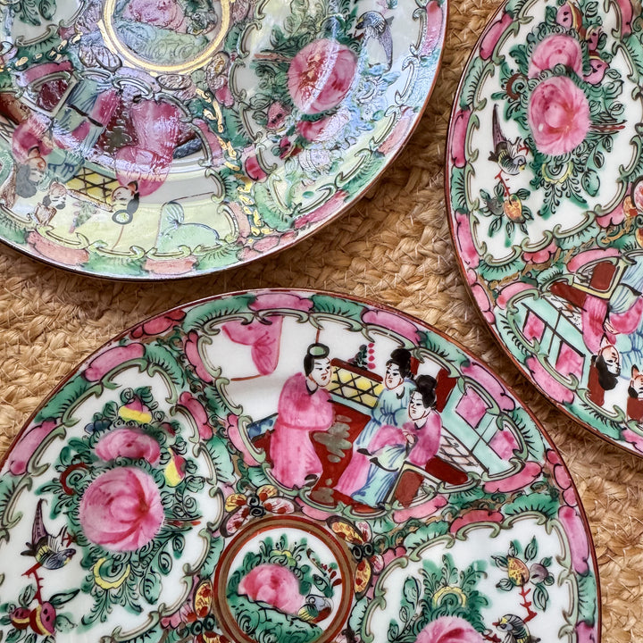 Vintage Rose Medallion Plates - Sold Individually