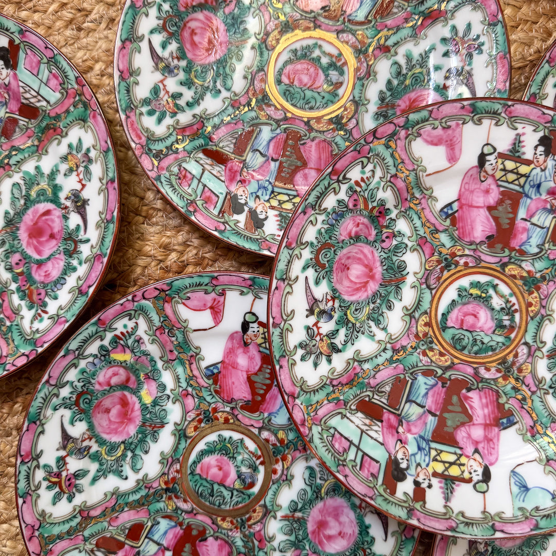 Vintage Rose Medallion Plates - Sold Individually