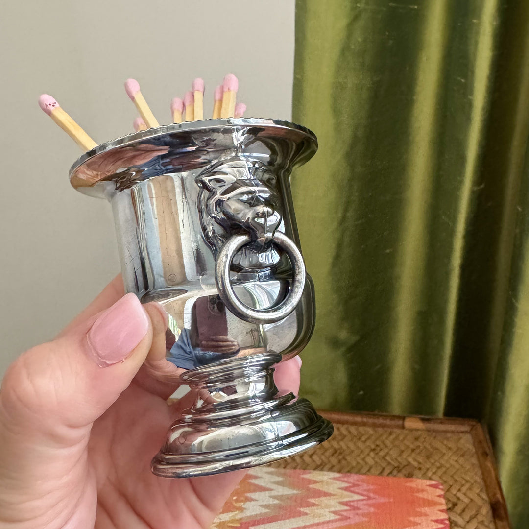 Vintage Mini Urn with Lion Handles