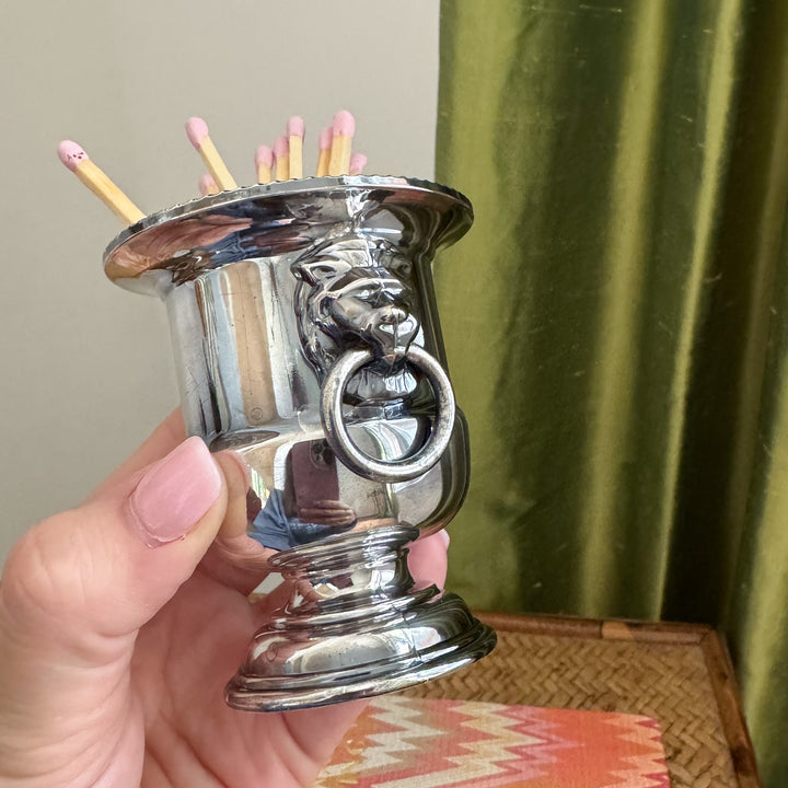 Vintage Mini Urn with Lion Handles