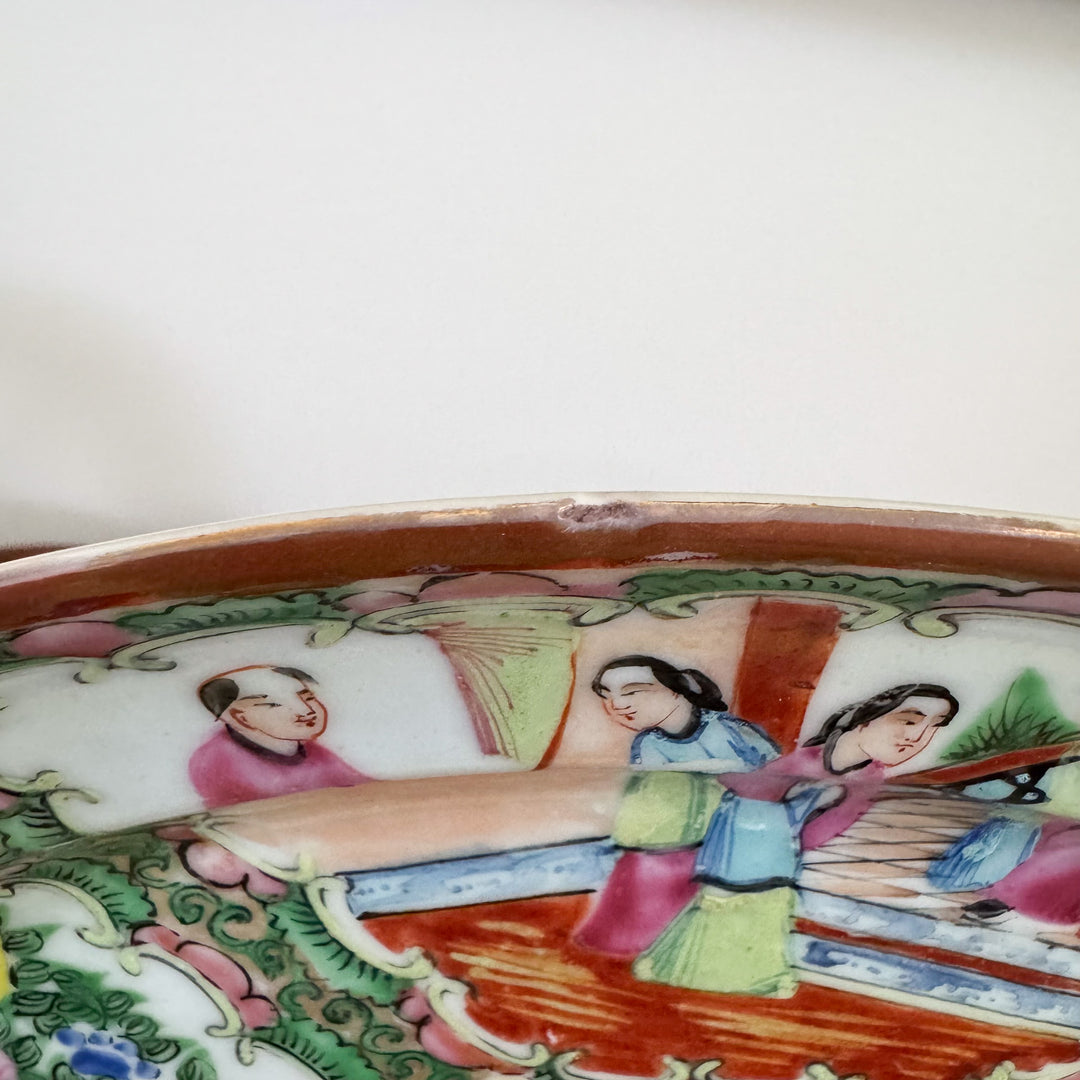 Antique Small Rose Medallion Platter