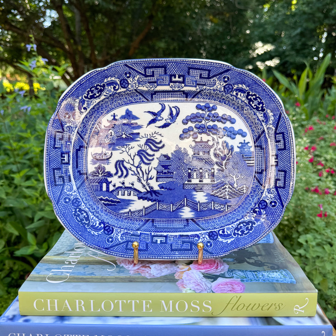 Vintage Blue Willow Platter