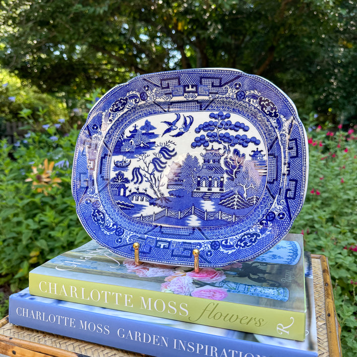 Vintage Blue Willow Platter