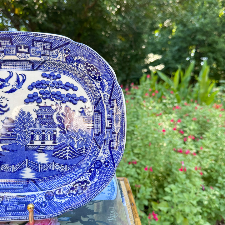 Vintage Blue Willow Platter