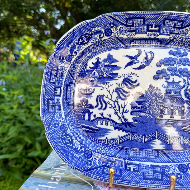 Vintage Blue Willow Platter