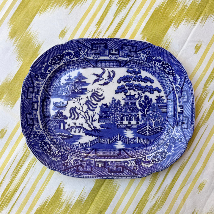 Vintage Blue Willow Platter