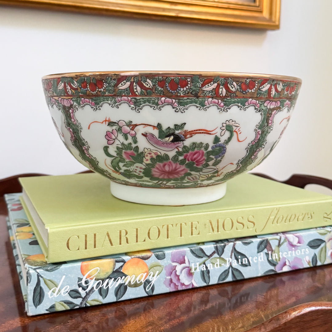 Vintage Rose Canton Bowl