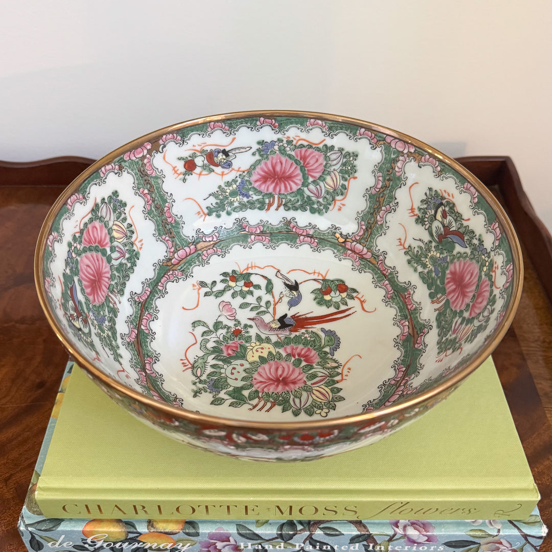 Vintage Rose Canton Bowl