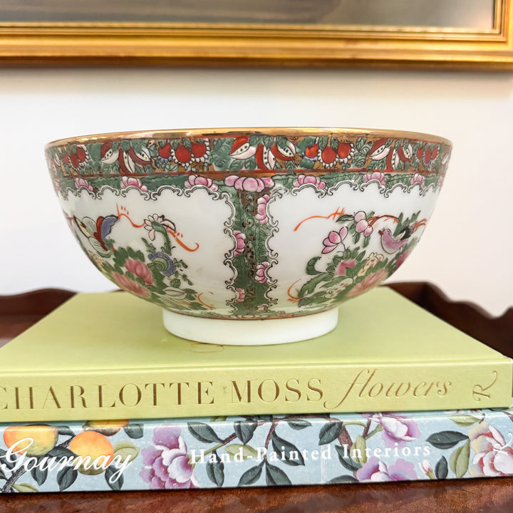 Vintage Rose Canton Bowl