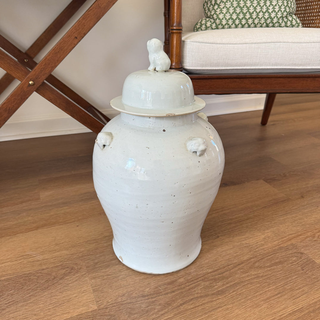 White Temple Jar