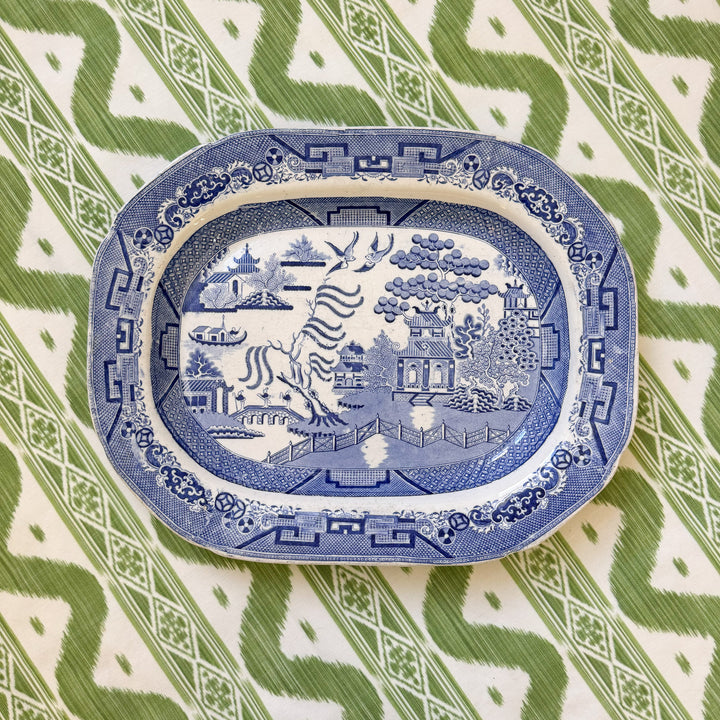 Antique Blue Willow Platter