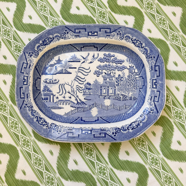 Antique Blue Willow Platter