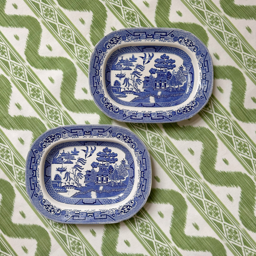 Petite Antique Blue Willow Platter