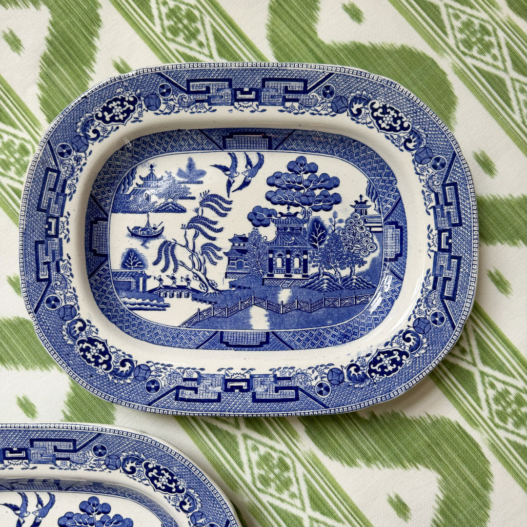 Petite Antique Blue Willow Platter