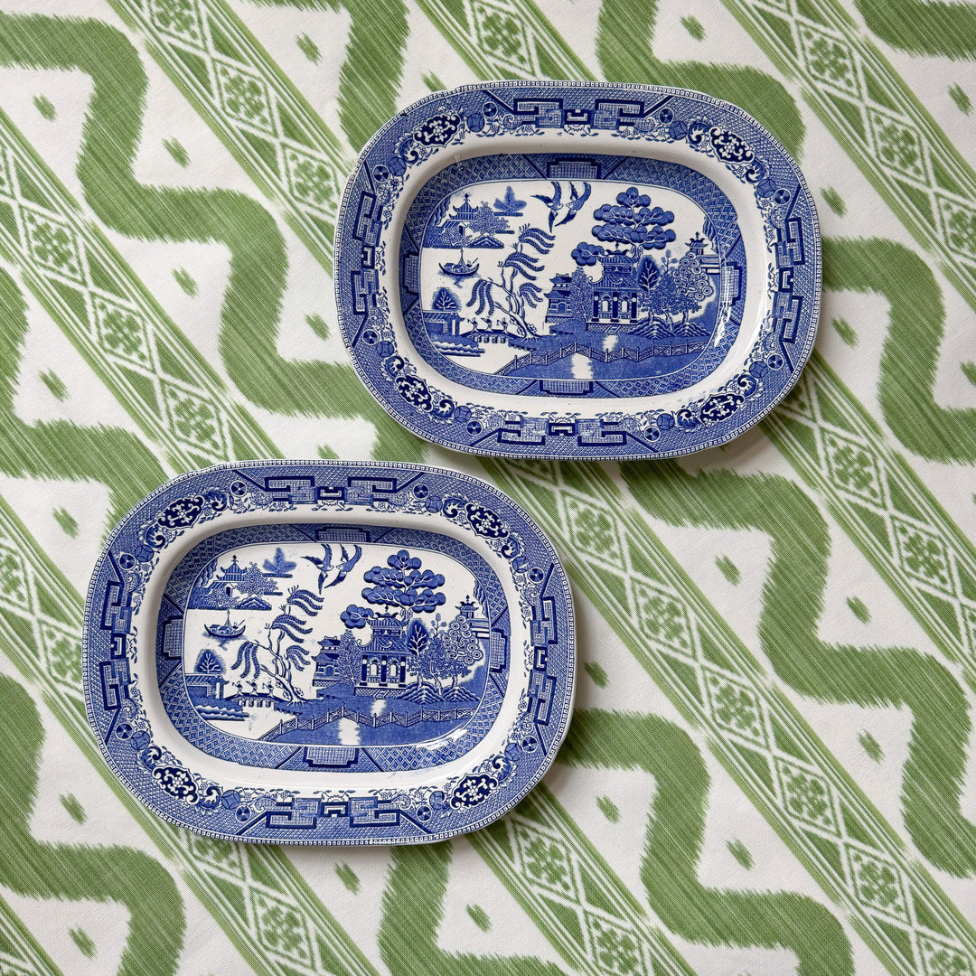 Petite Antique Blue Willow Platter