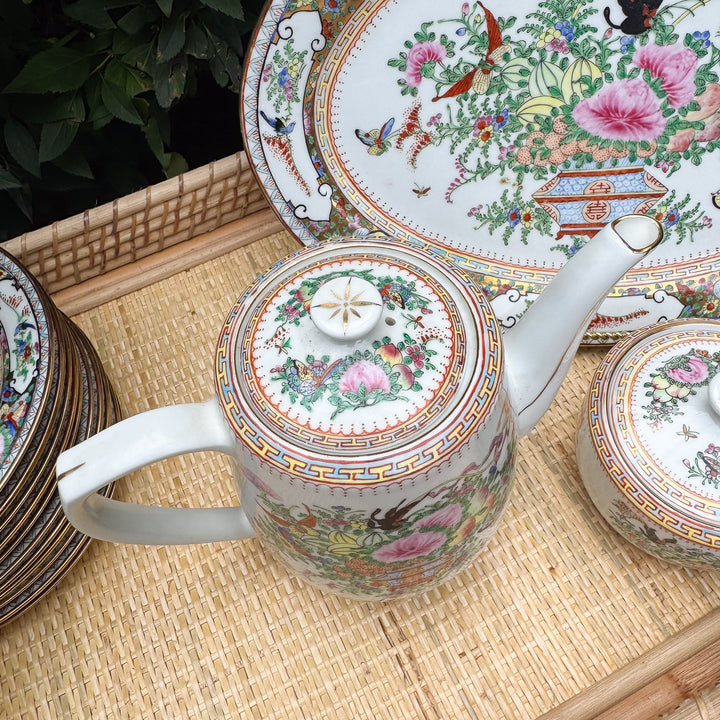 Vintage Famille Rose Teapot