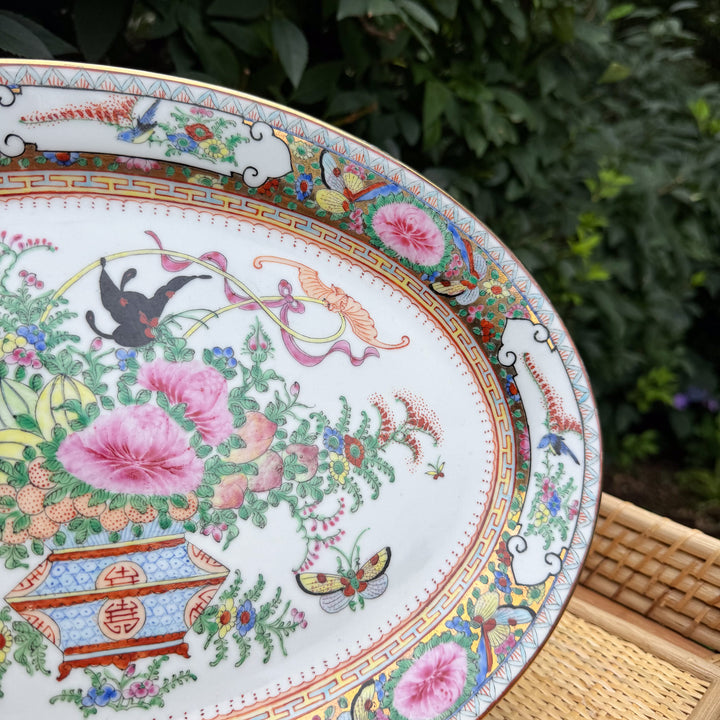 Vintage 14" Famille Rose Platter