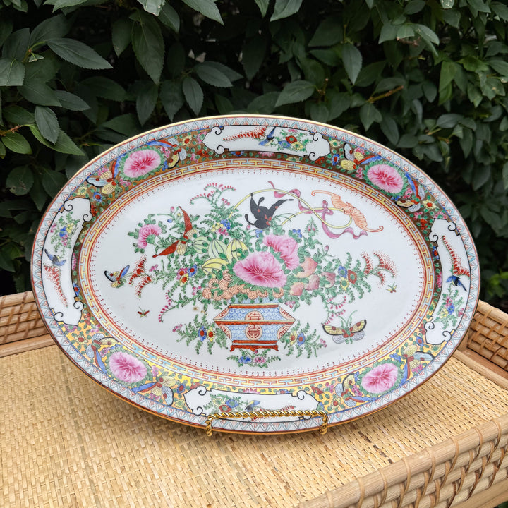 Vintage 14" Famille Rose Platter
