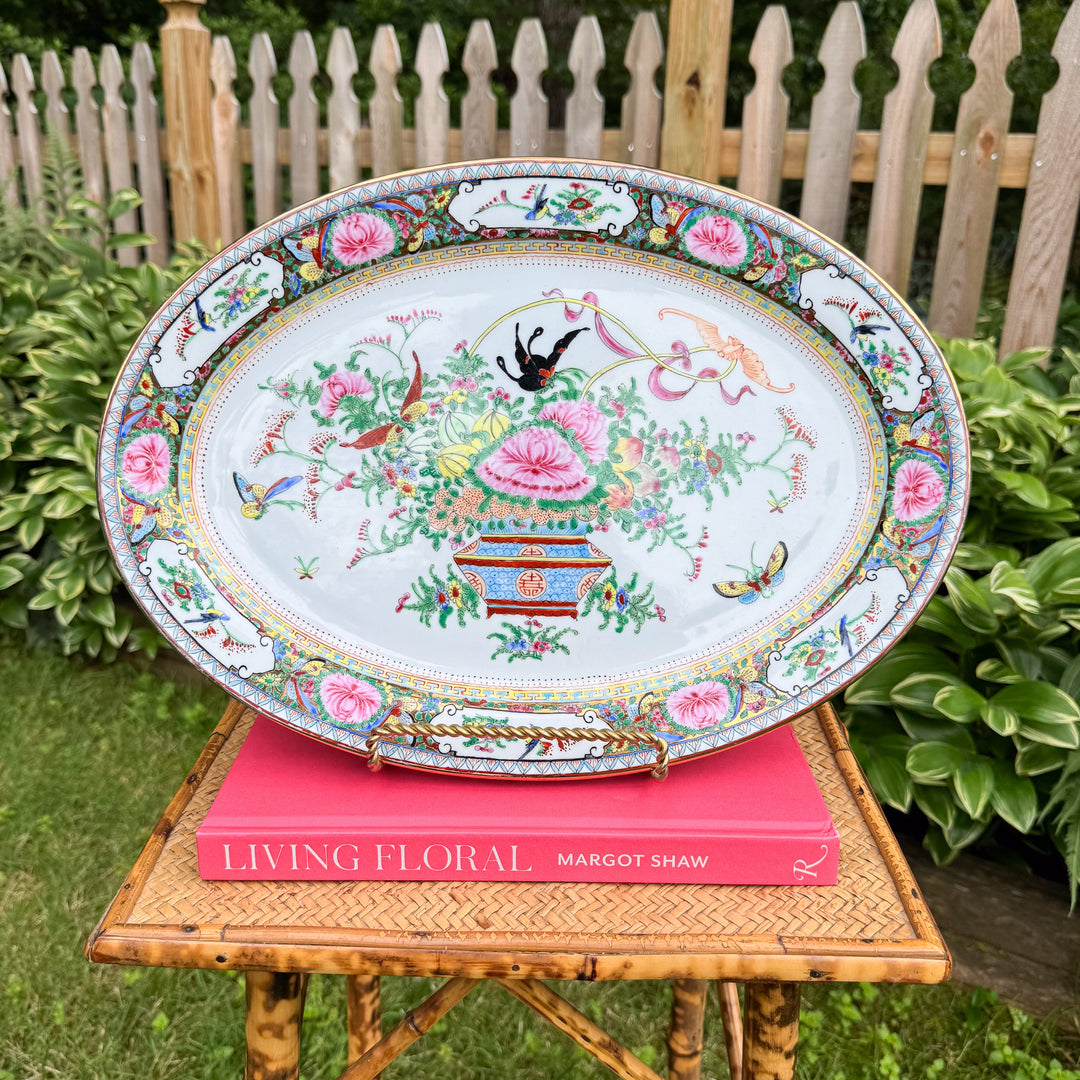 Vintage 16" Famille Rose Platter