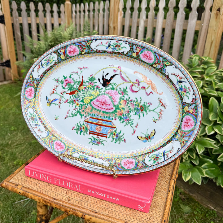 Vintage 16" Famille Rose Platter