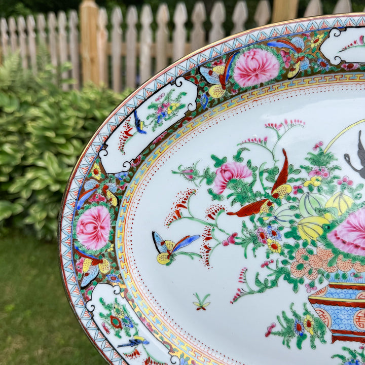 Vintage 16" Famille Rose Platter