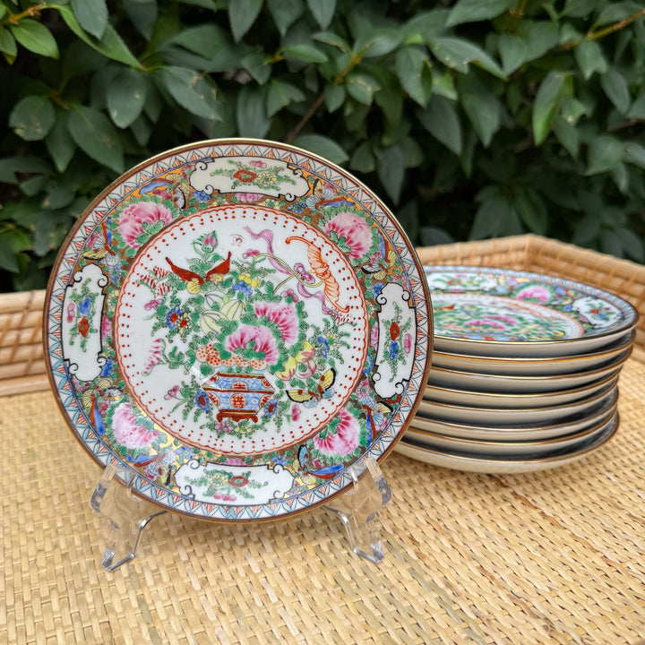 Vintage Famille Rose Saucers