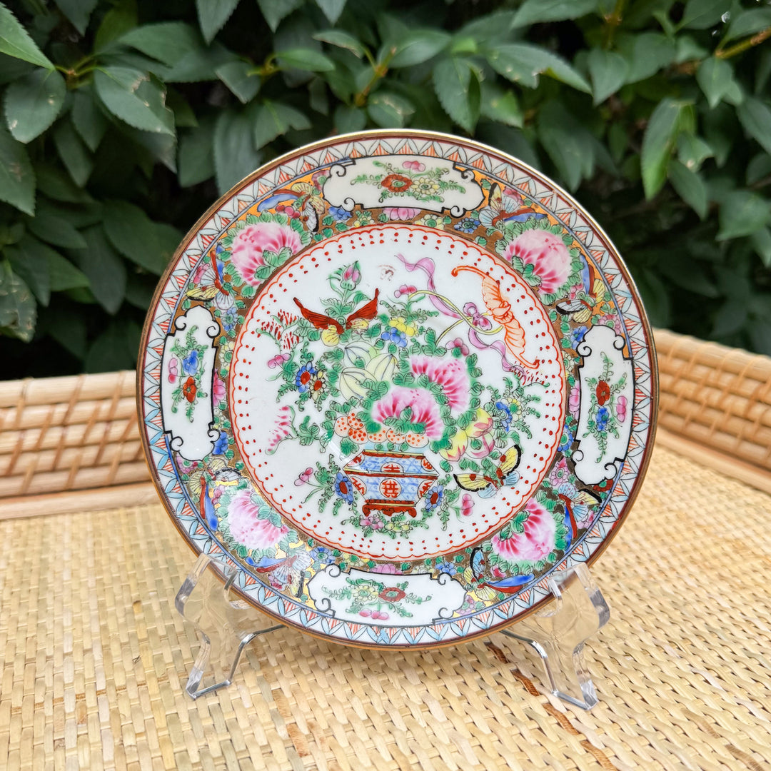 Vintage Famille Rose Saucers
