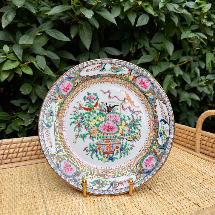 Vintage Famille Rose Luncheon Plates