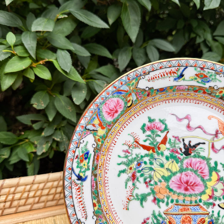 Vintage Famille Rose Luncheon Plates