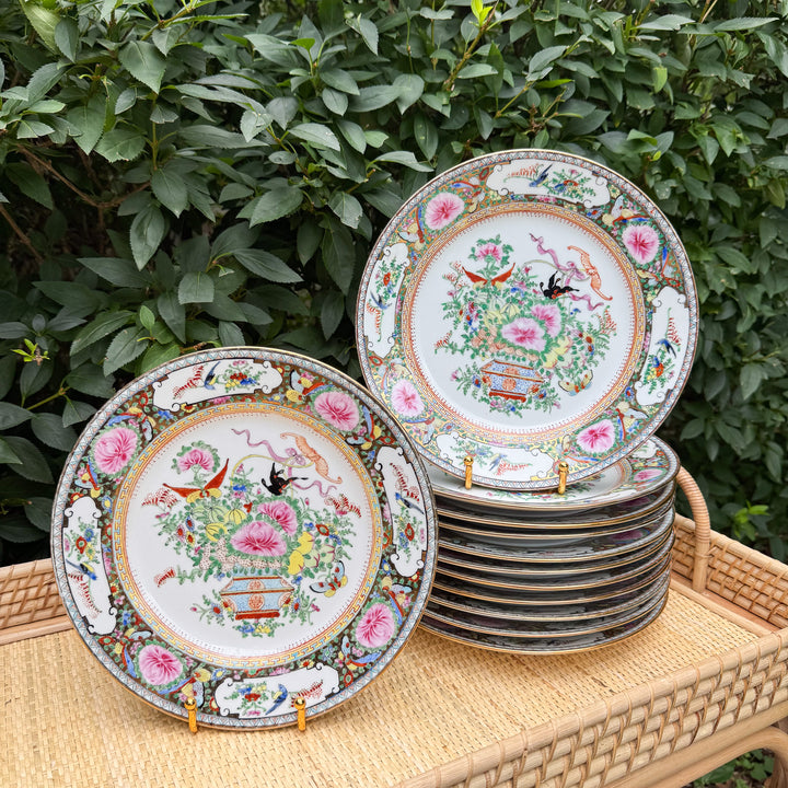 Vintage Famille Rose 10" Plates
