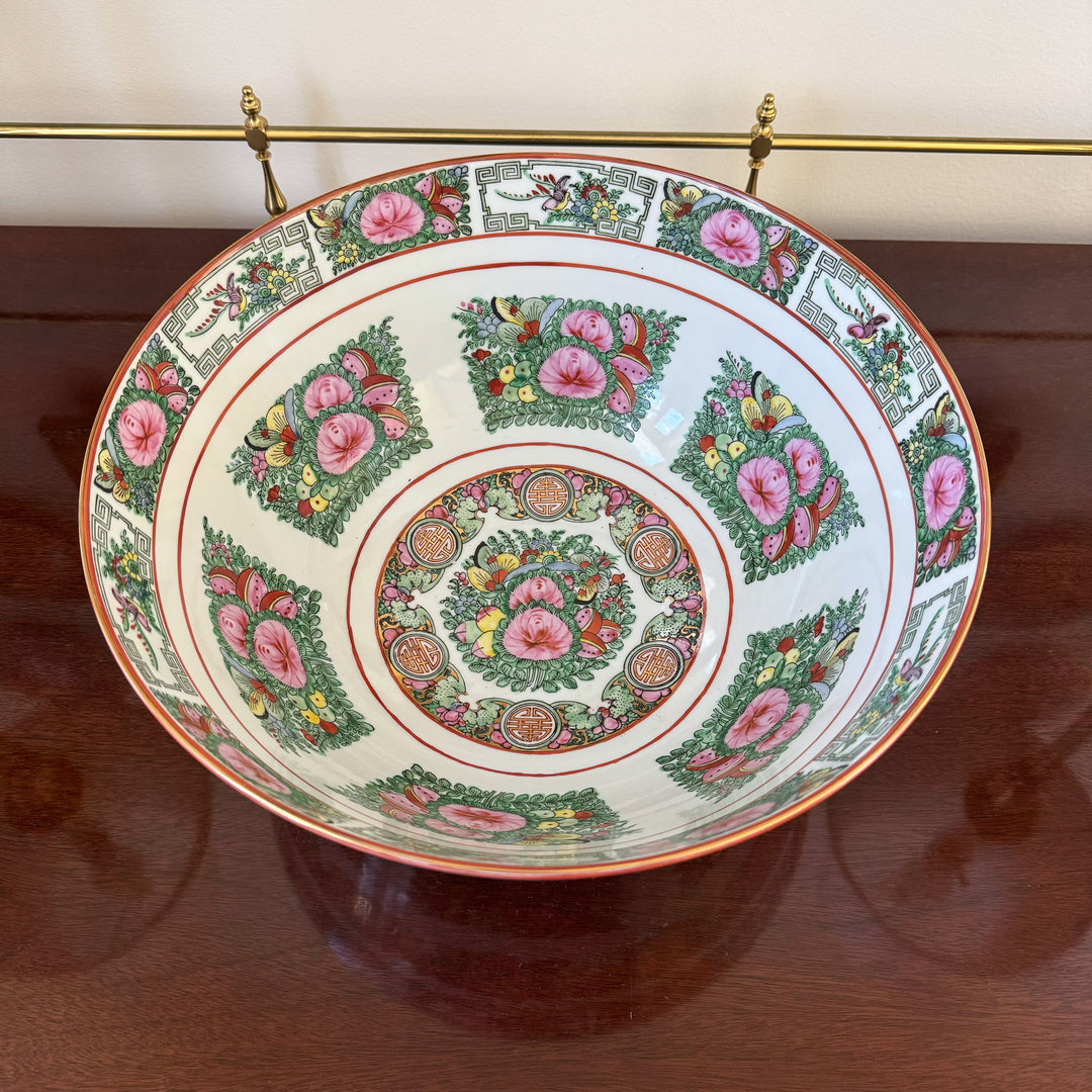 Extra-Large Rose Canton Punch Bowl