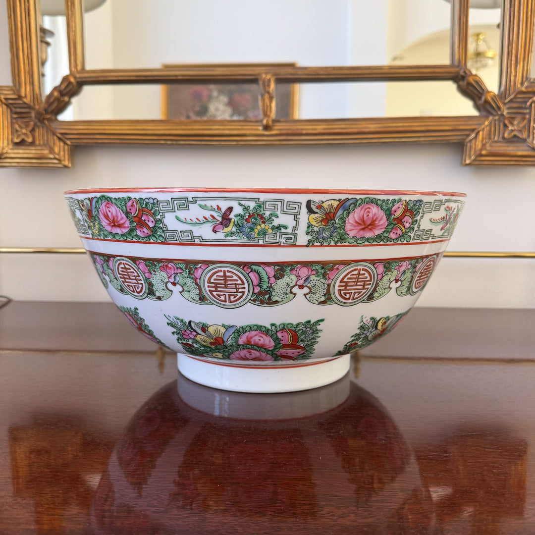 Extra-Large Rose Canton Punch Bowl