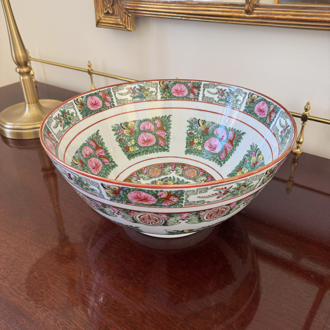 Extra-Large Rose Canton Punch Bowl