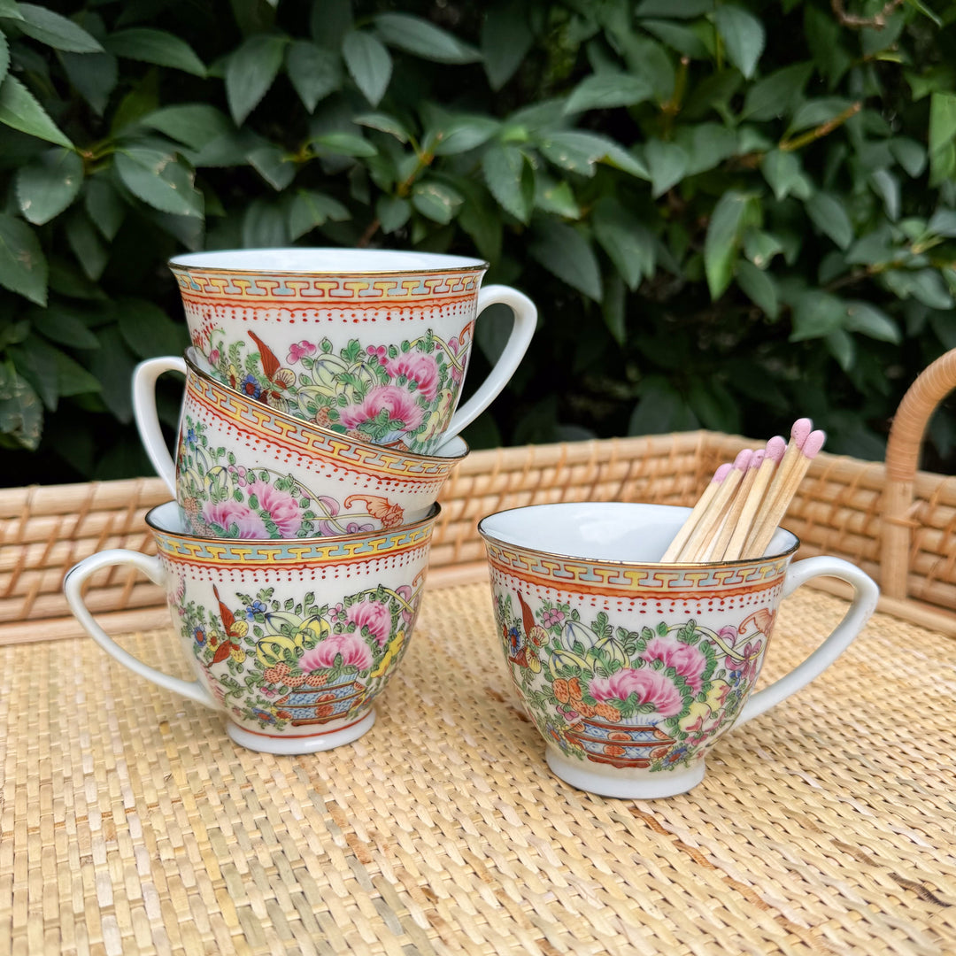 Vintage Famille Rose Teacups