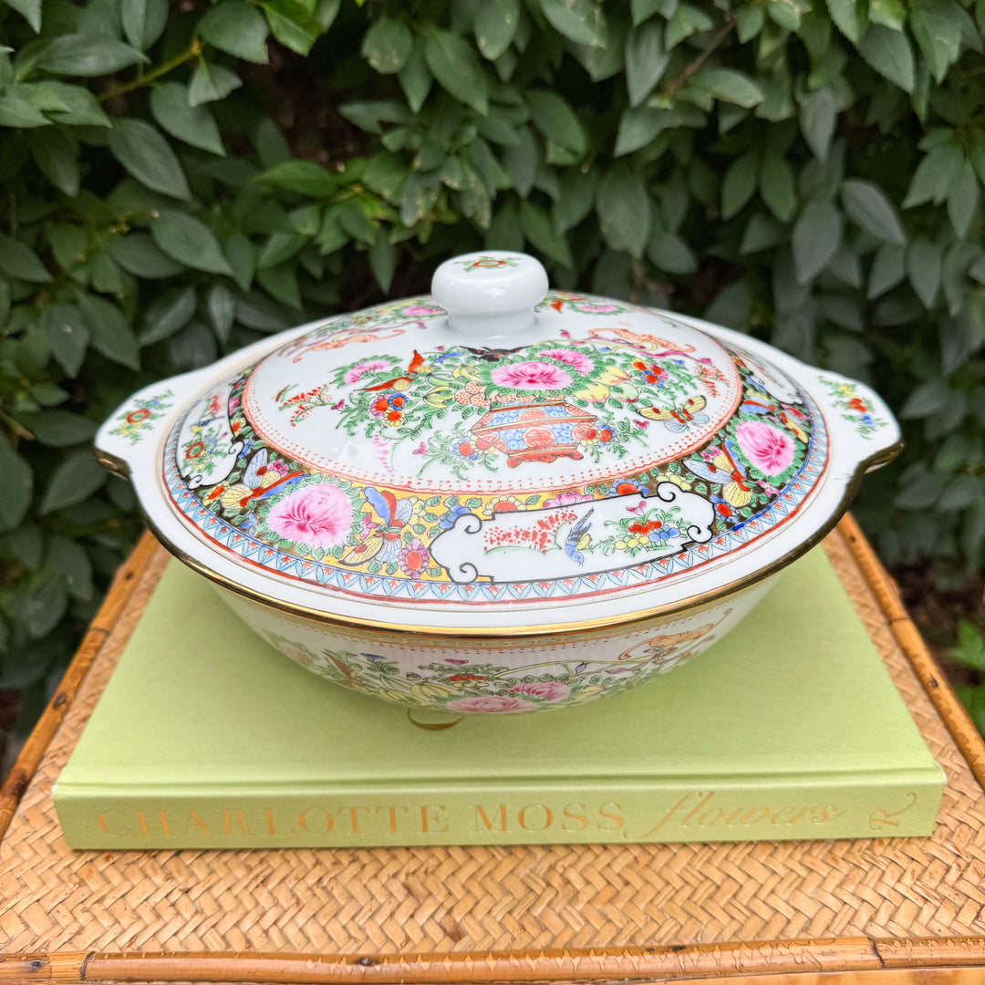 Vintage Famille Rose Lidded Dish