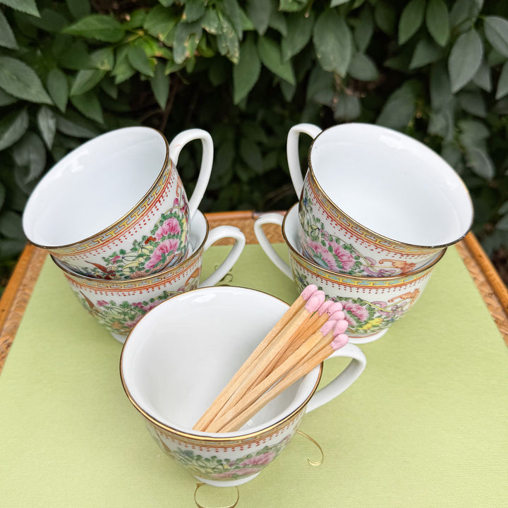 Vintage Famille Rose Teacups