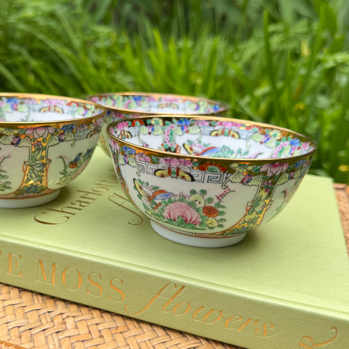 Vintage Rose Canton Decorative Bowls