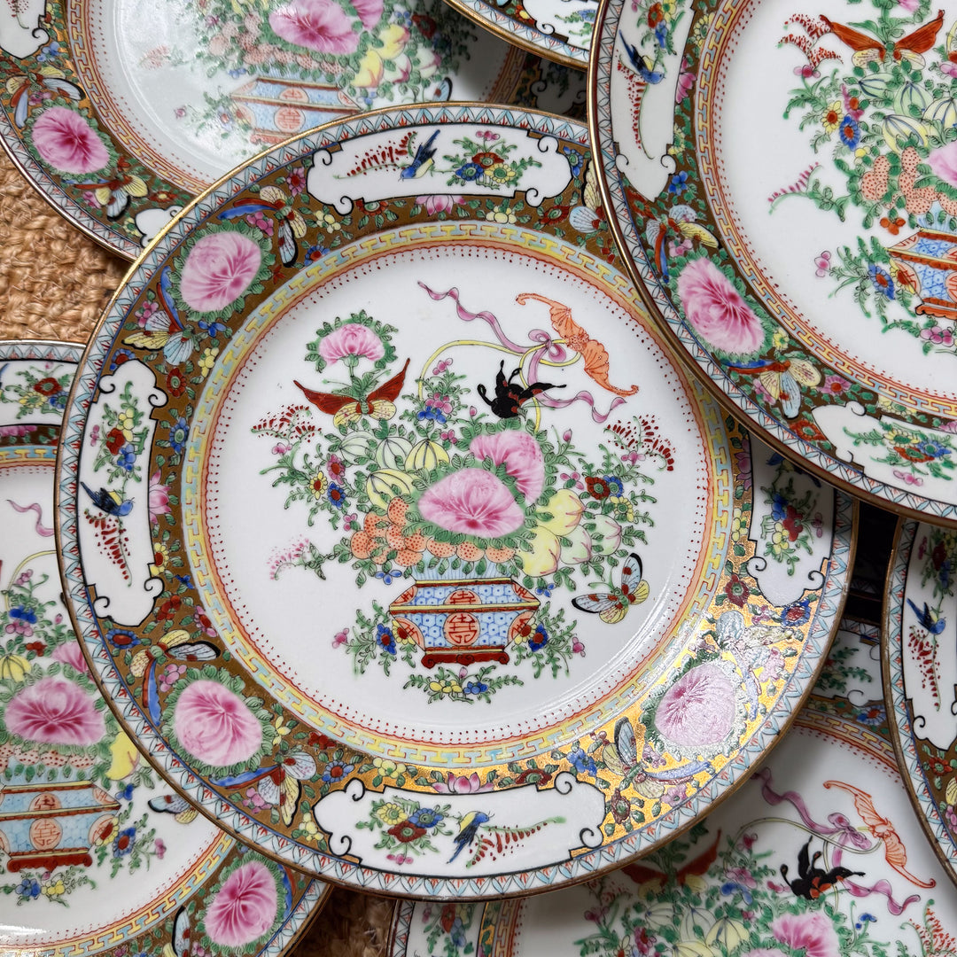 Vintage Famille Rose 10" Plates