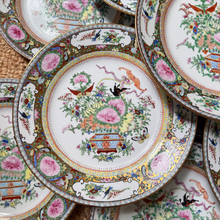 Vintage Famille Rose 10" Plates