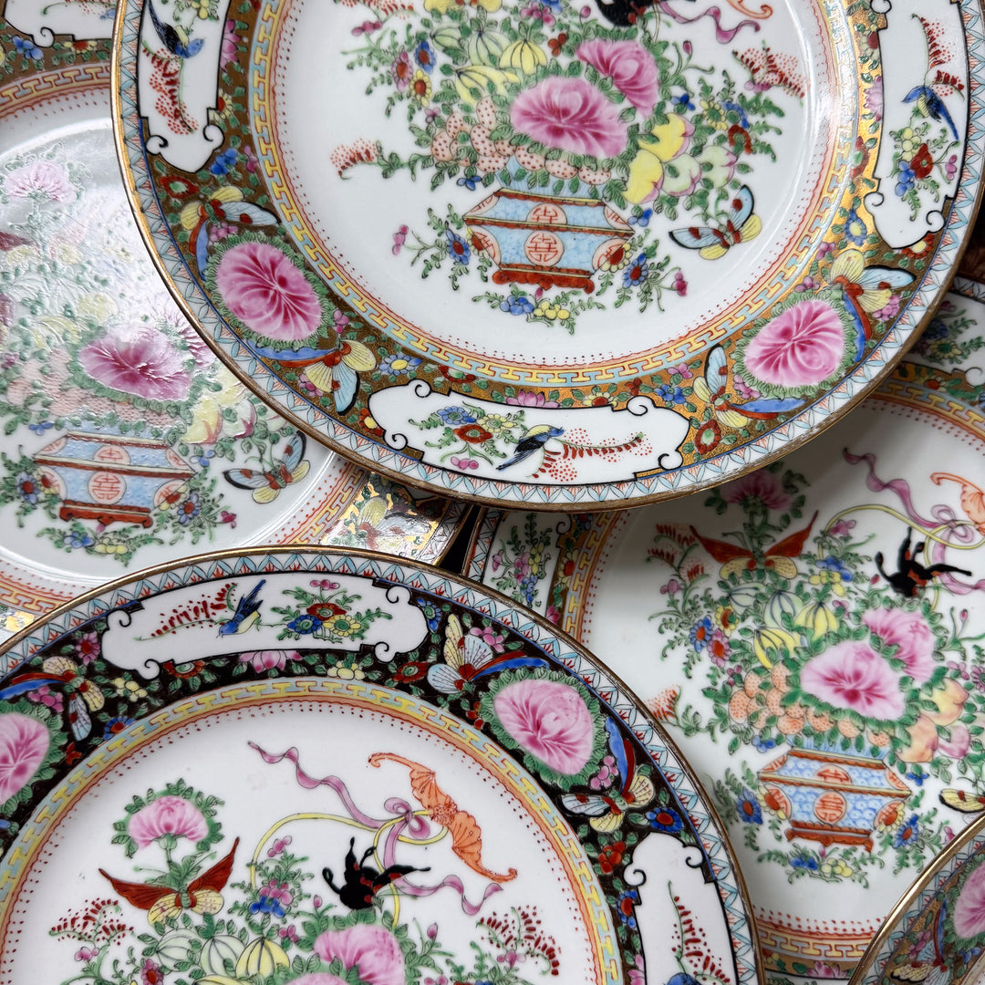 Vintage Famille Rose 10" Plates