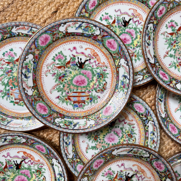 Vintage Famille Rose 7" Plates
